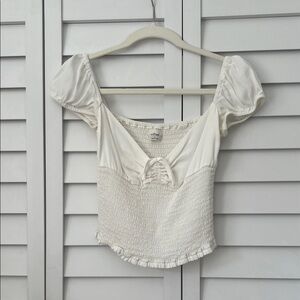 Wilfred Cream Smocked Blouse